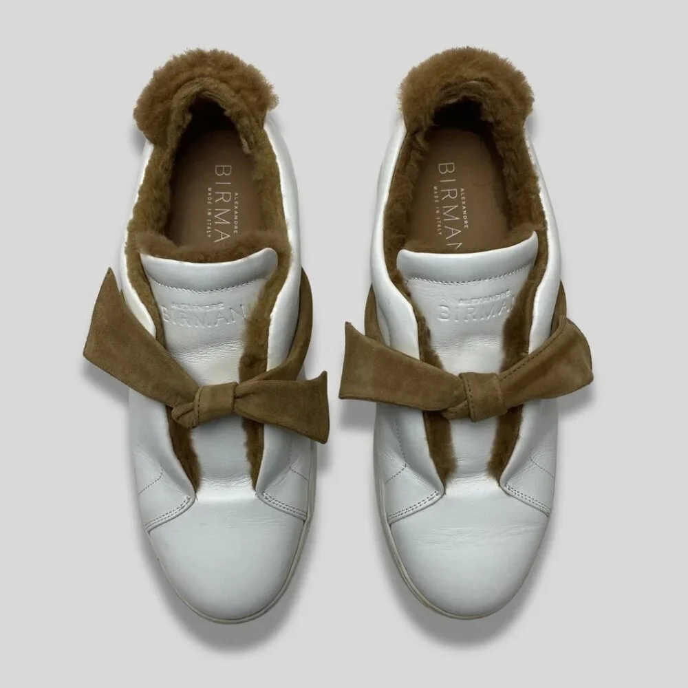 Alexandre Birman Shearling Sneakers Size 38